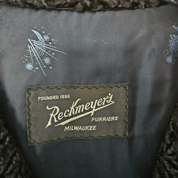 Reckmeyer's Furrier Milwaukee Vintage 1940's Black Persian Lamb Jacket EUC - Picture 10 of 13